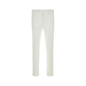 Pt Torino Men White Stretch Cotton Pant